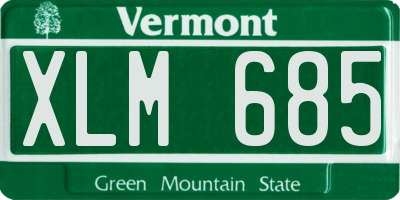 VT license plate XLM685