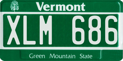 VT license plate XLM686