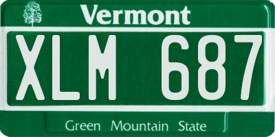 VT license plate XLM687