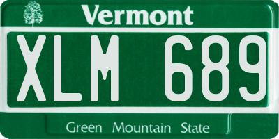 VT license plate XLM689