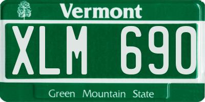 VT license plate XLM690