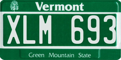 VT license plate XLM693