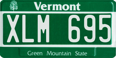 VT license plate XLM695
