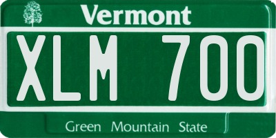 VT license plate XLM700