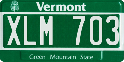 VT license plate XLM703