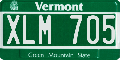 VT license plate XLM705