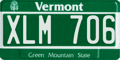 VT license plate XLM706
