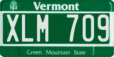 VT license plate XLM709