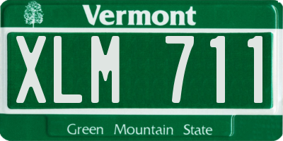 VT license plate XLM711