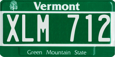 VT license plate XLM712