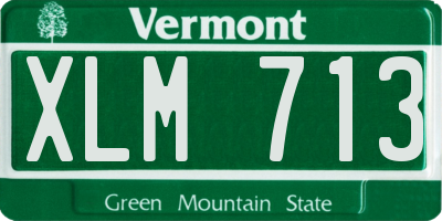 VT license plate XLM713