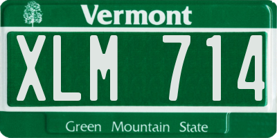 VT license plate XLM714