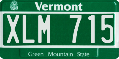 VT license plate XLM715