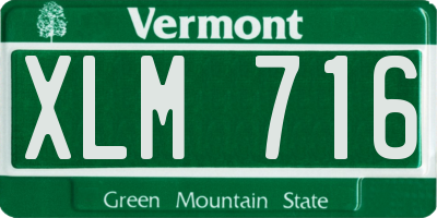 VT license plate XLM716