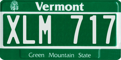 VT license plate XLM717