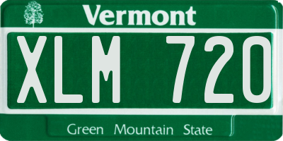 VT license plate XLM720