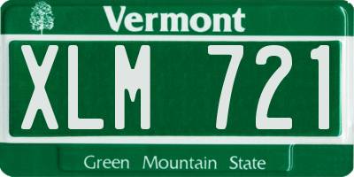 VT license plate XLM721
