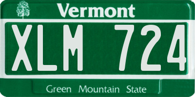 VT license plate XLM724