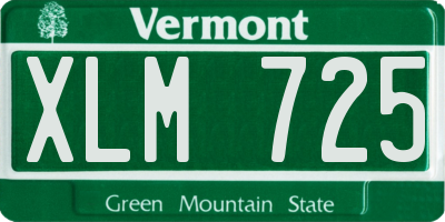 VT license plate XLM725
