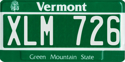 VT license plate XLM726
