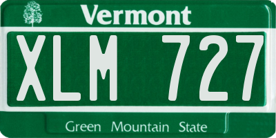 VT license plate XLM727