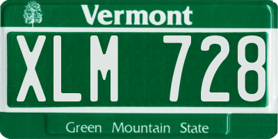 VT license plate XLM728