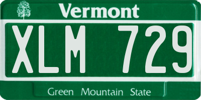 VT license plate XLM729