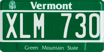 VT license plate XLM730
