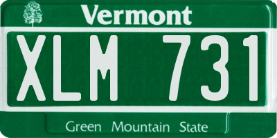 VT license plate XLM731