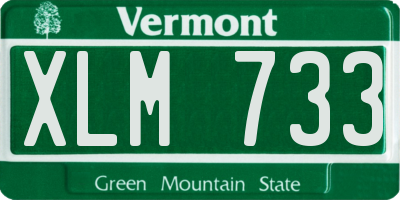 VT license plate XLM733