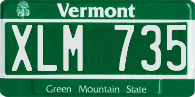 VT license plate XLM735