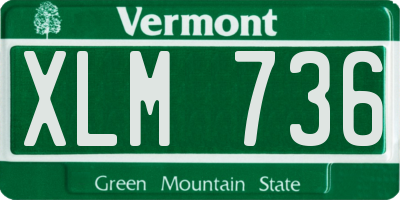 VT license plate XLM736