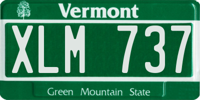 VT license plate XLM737