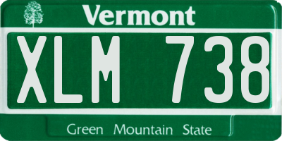 VT license plate XLM738