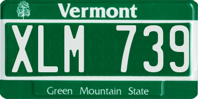 VT license plate XLM739
