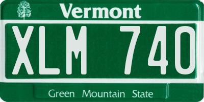 VT license plate XLM740