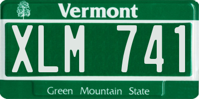VT license plate XLM741