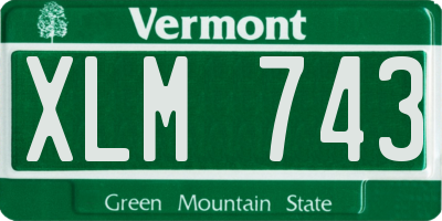 VT license plate XLM743