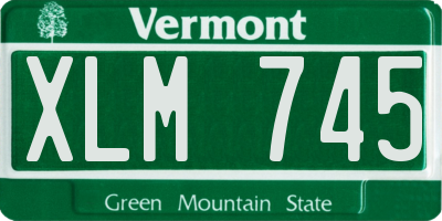 VT license plate XLM745