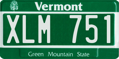 VT license plate XLM751