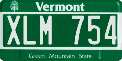 VT license plate XLM754
