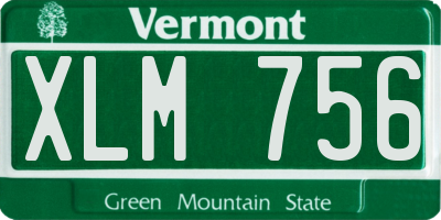 VT license plate XLM756
