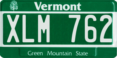 VT license plate XLM762