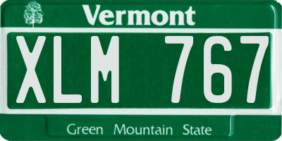 VT license plate XLM767