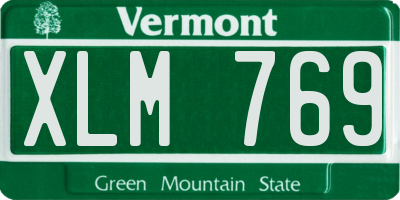 VT license plate XLM769