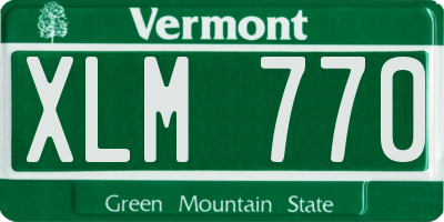 VT license plate XLM770