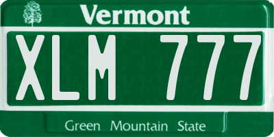 VT license plate XLM777