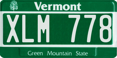 VT license plate XLM778