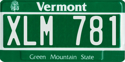VT license plate XLM781