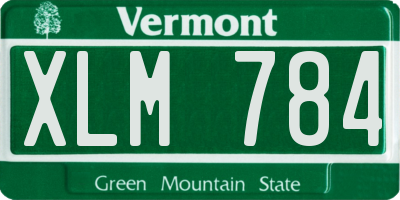 VT license plate XLM784
